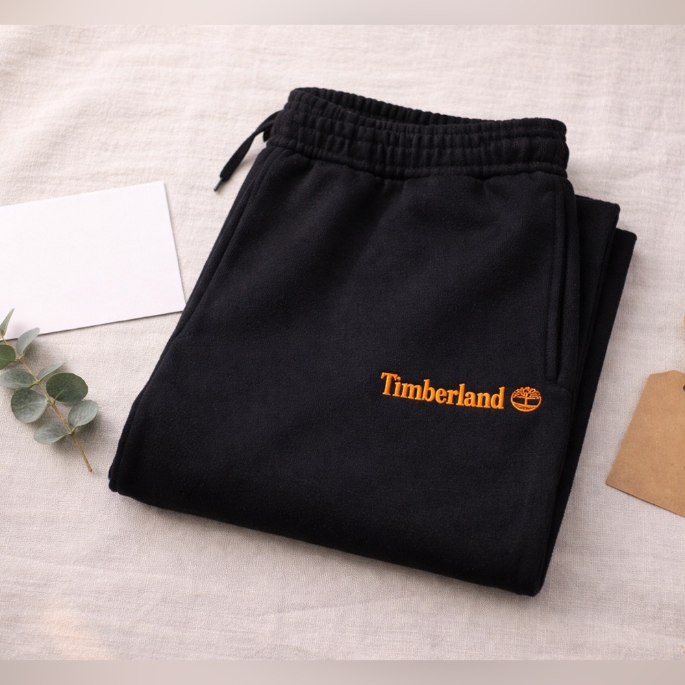 Timberland Men's Black Fleece Shorts NWT Organic Cotton Size S